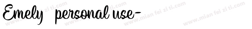 Emely   personal use字体转换